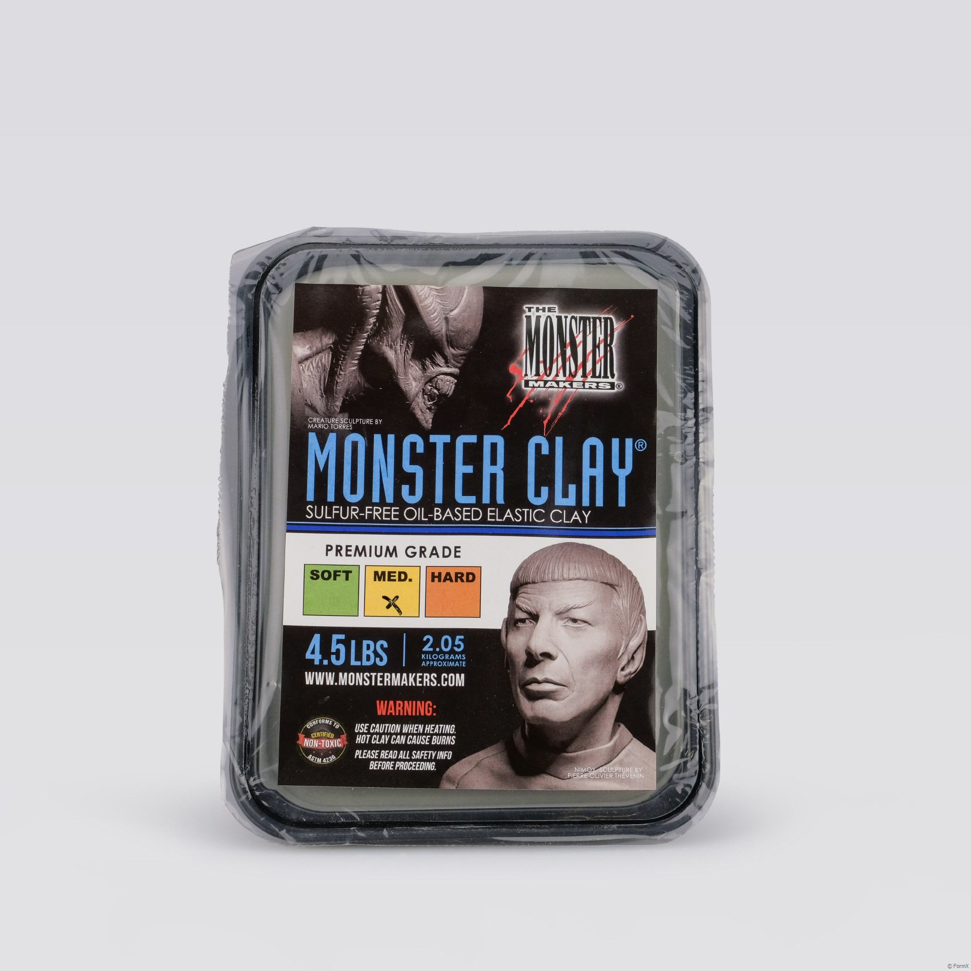 Monster Clay Gray Sulfur Free Elastic Clay